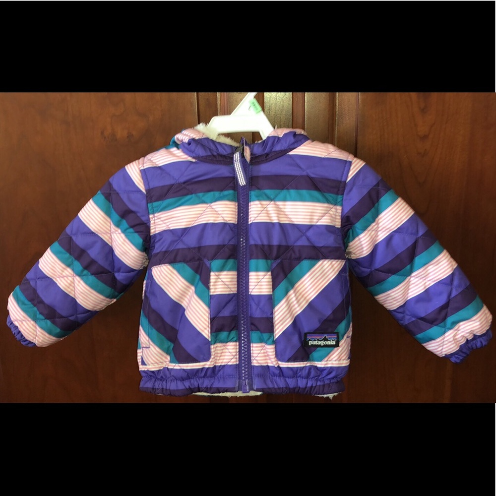 Reversible Patagonia down/fleece hooded  jacket